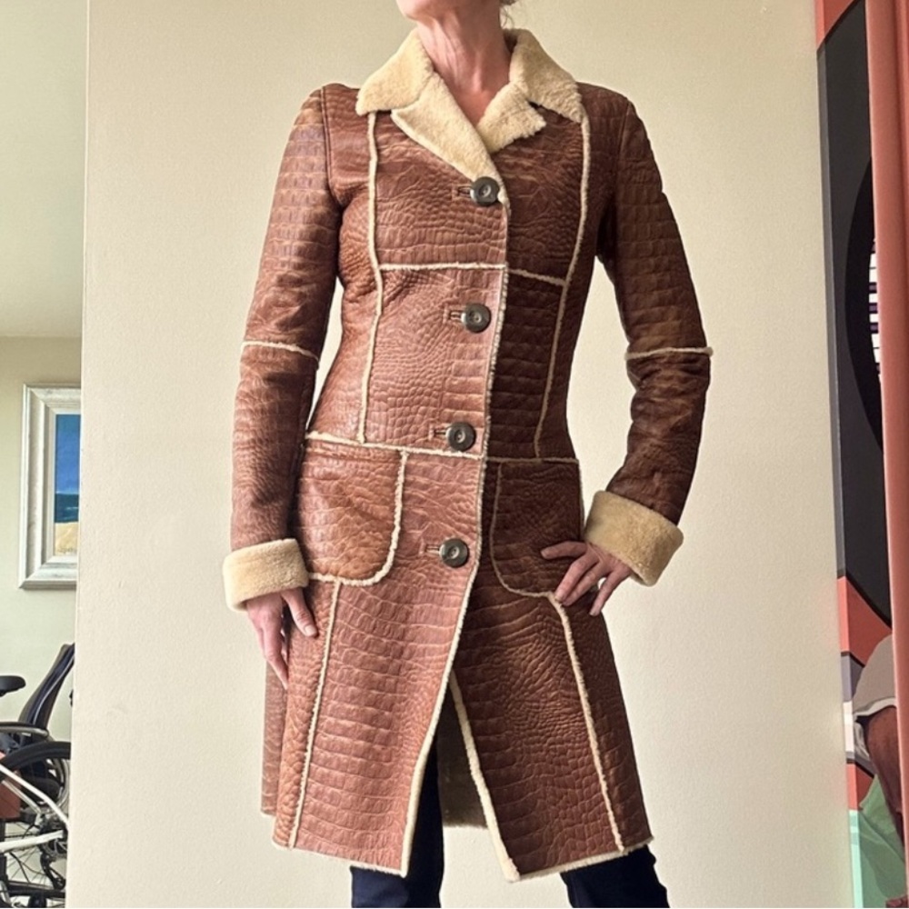 Dolce & gabbana Genuine Leather long coat S auth $5,000